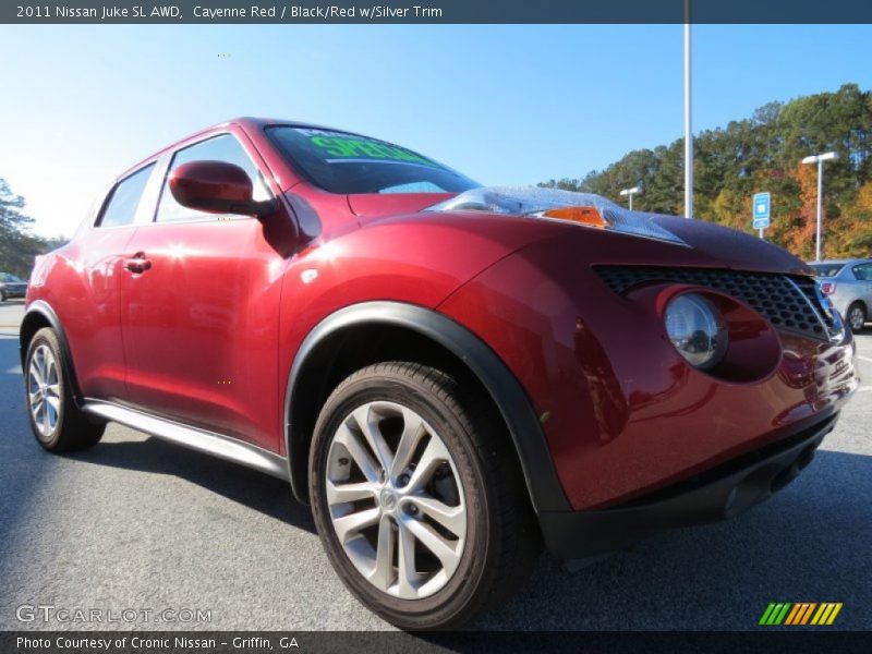 Cayenne Red / Black/Red w/Silver Trim 2011 Nissan Juke SL AWD