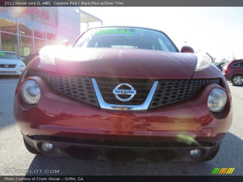Cayenne Red / Black/Red w/Silver Trim 2011 Nissan Juke SL AWD