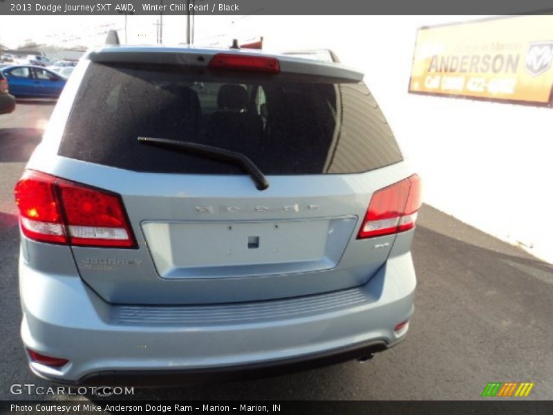 Winter Chill Pearl / Black 2013 Dodge Journey SXT AWD