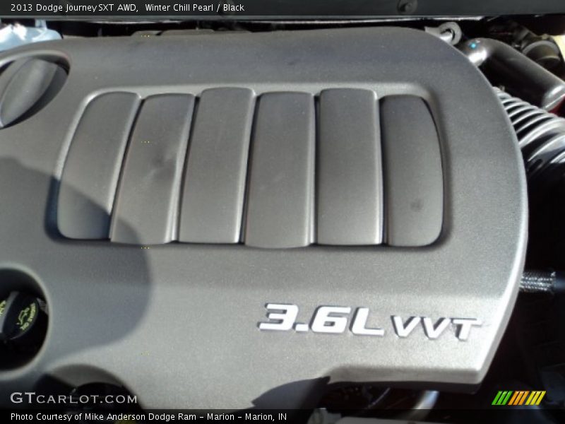 Winter Chill Pearl / Black 2013 Dodge Journey SXT AWD
