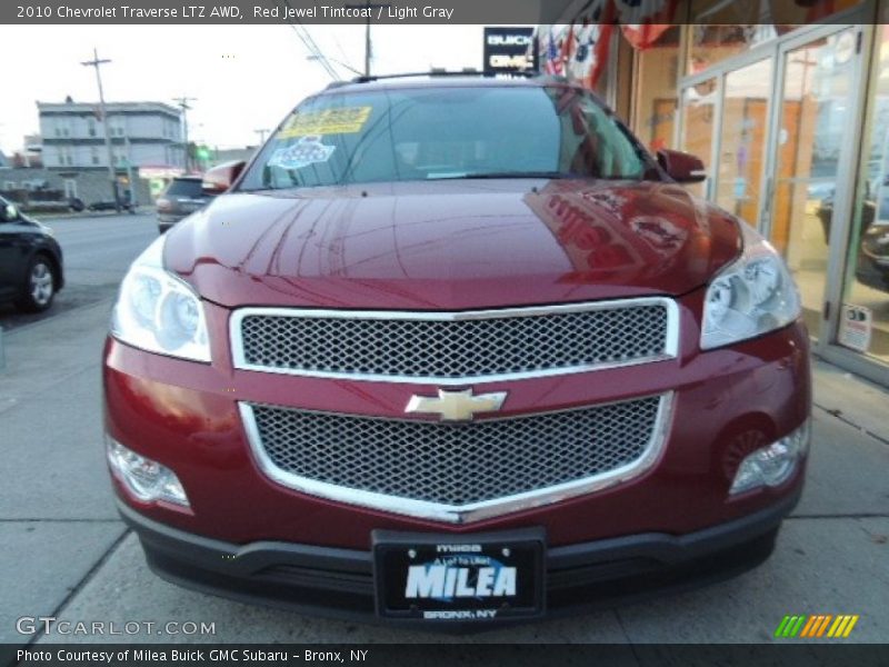 Red Jewel Tintcoat / Light Gray 2010 Chevrolet Traverse LTZ AWD