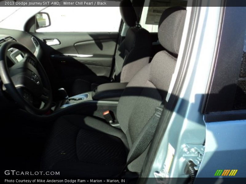 Winter Chill Pearl / Black 2013 Dodge Journey SXT AWD