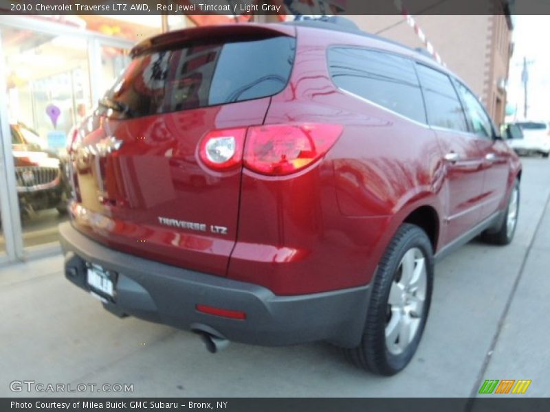 Red Jewel Tintcoat / Light Gray 2010 Chevrolet Traverse LTZ AWD