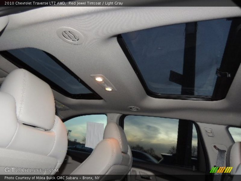 Red Jewel Tintcoat / Light Gray 2010 Chevrolet Traverse LTZ AWD
