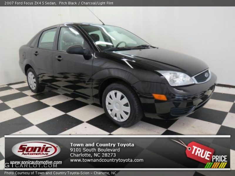 Pitch Black / Charcoal/Light Flint 2007 Ford Focus ZX4 S Sedan