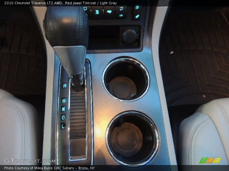 Red Jewel Tintcoat / Light Gray 2010 Chevrolet Traverse LTZ AWD