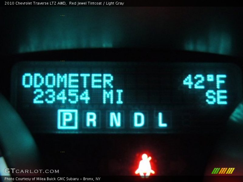 Red Jewel Tintcoat / Light Gray 2010 Chevrolet Traverse LTZ AWD