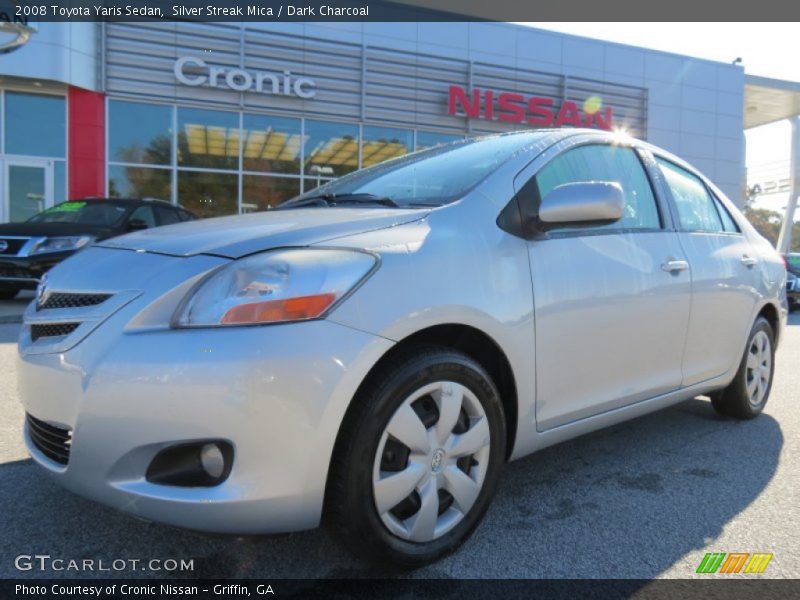 Silver Streak Mica / Dark Charcoal 2008 Toyota Yaris Sedan