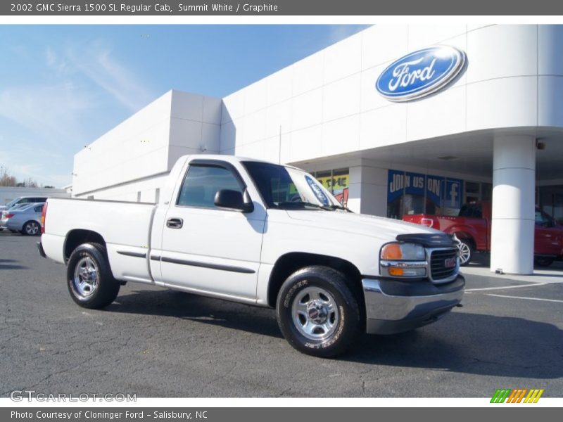 Summit White / Graphite 2002 GMC Sierra 1500 SL Regular Cab