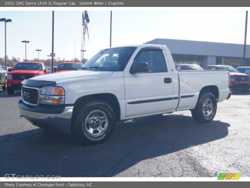 Summit White / Graphite 2002 GMC Sierra 1500 SL Regular Cab
