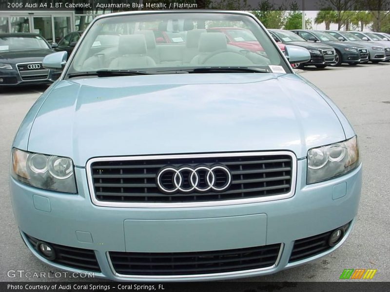Aquamarine Blue Metallic / Platinum 2006 Audi A4 1.8T Cabriolet