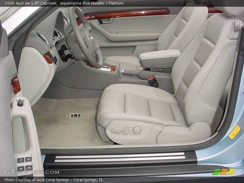Aquamarine Blue Metallic / Platinum 2006 Audi A4 1.8T Cabriolet