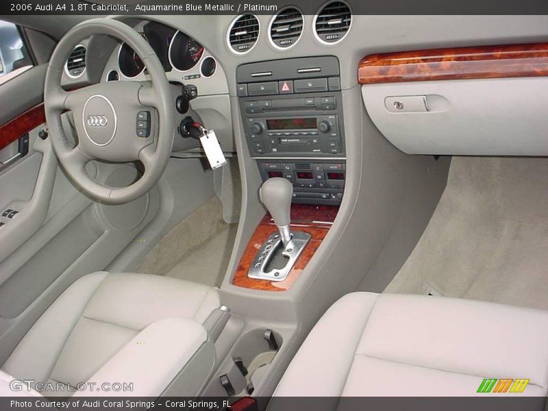 Aquamarine Blue Metallic / Platinum 2006 Audi A4 1.8T Cabriolet