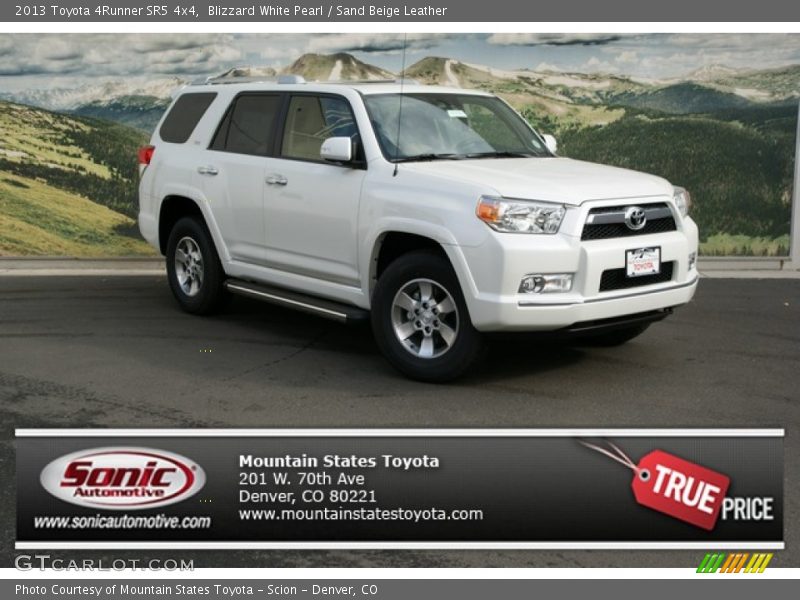 Blizzard White Pearl / Sand Beige Leather 2013 Toyota 4Runner SR5 4x4