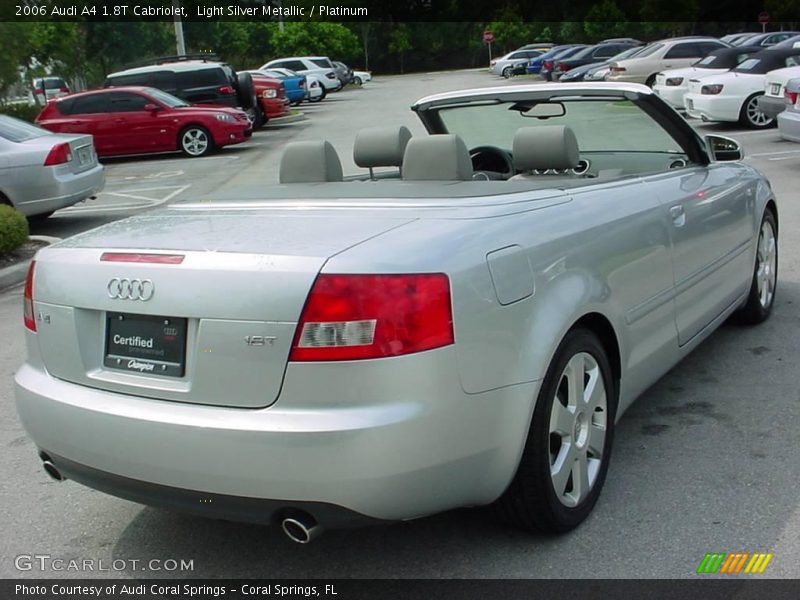 Light Silver Metallic / Platinum 2006 Audi A4 1.8T Cabriolet