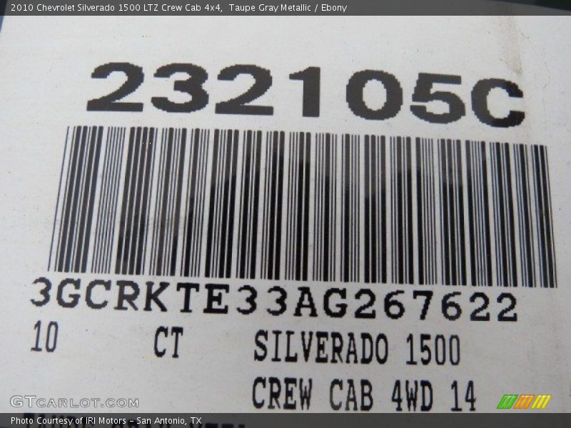 Taupe Gray Metallic / Ebony 2010 Chevrolet Silverado 1500 LTZ Crew Cab 4x4