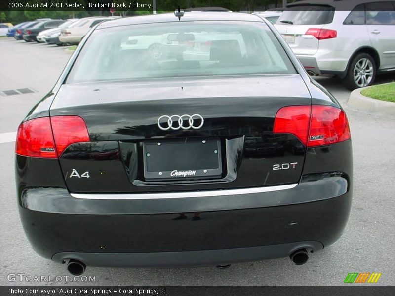 Brilliant Black / Ebony 2006 Audi A4 2.0T Sedan
