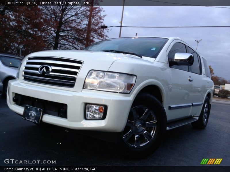 Tuscan Pearl / Graphite Black 2007 Infiniti QX 56