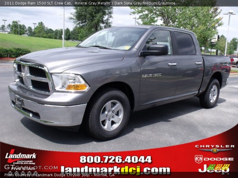 Mineral Gray Metallic / Dark Slate Gray/Medium Graystone 2011 Dodge Ram 1500 SLT Crew Cab