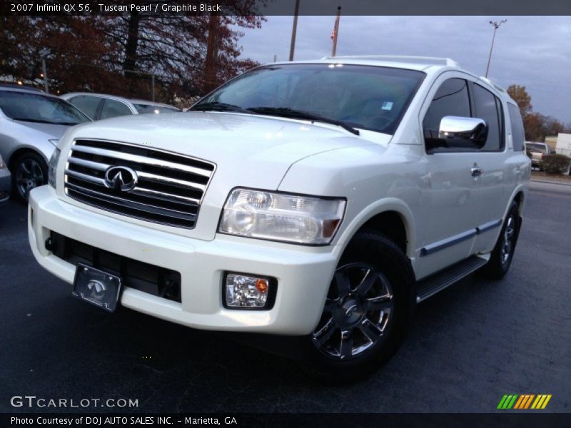 Tuscan Pearl / Graphite Black 2007 Infiniti QX 56