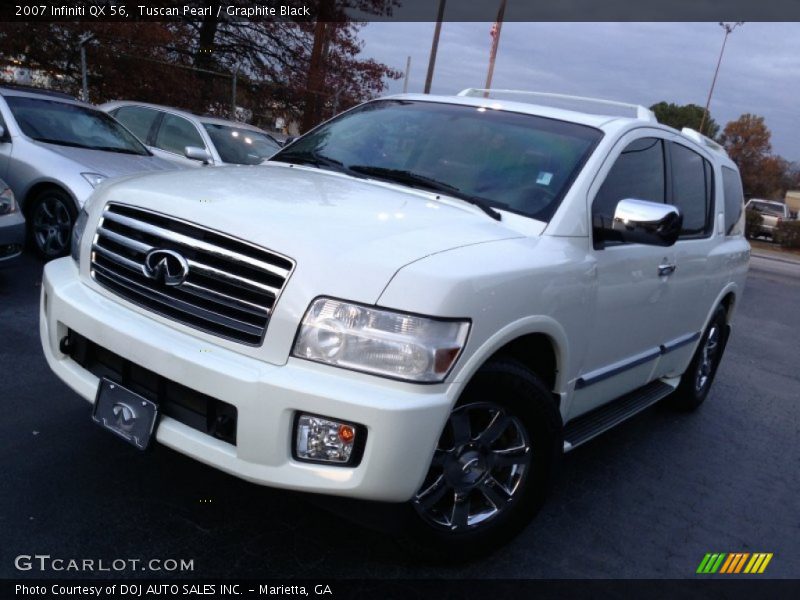 Tuscan Pearl / Graphite Black 2007 Infiniti QX 56
