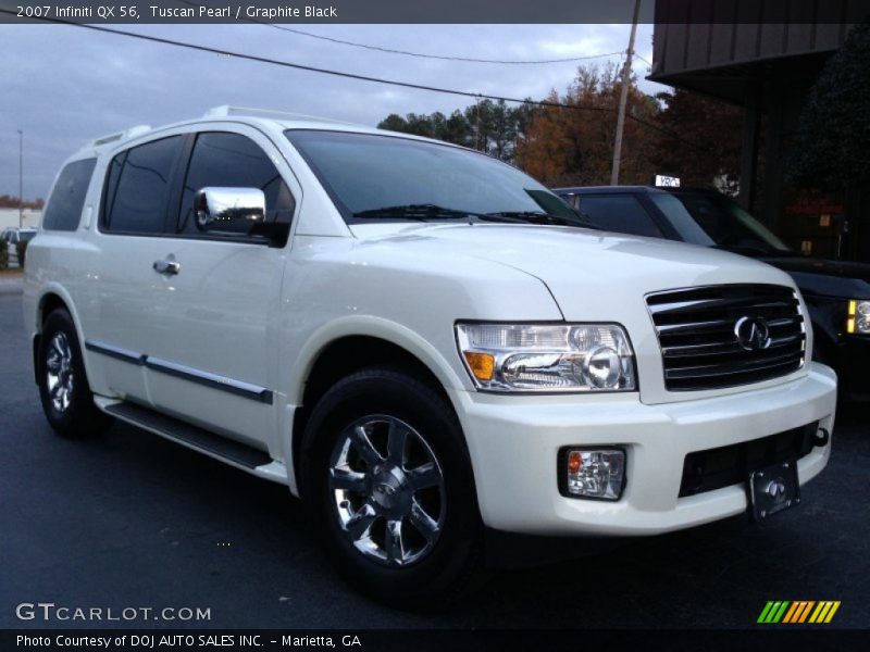 Tuscan Pearl / Graphite Black 2007 Infiniti QX 56