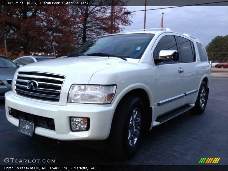 Tuscan Pearl / Graphite Black 2007 Infiniti QX 56