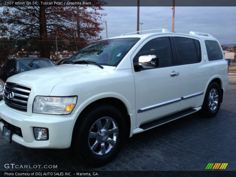 Tuscan Pearl / Graphite Black 2007 Infiniti QX 56