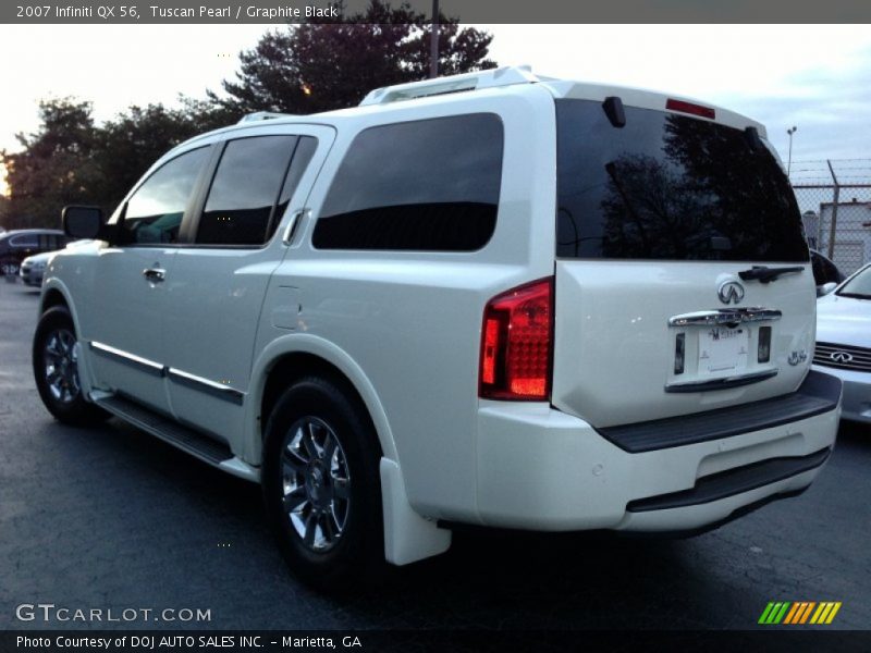 Tuscan Pearl / Graphite Black 2007 Infiniti QX 56