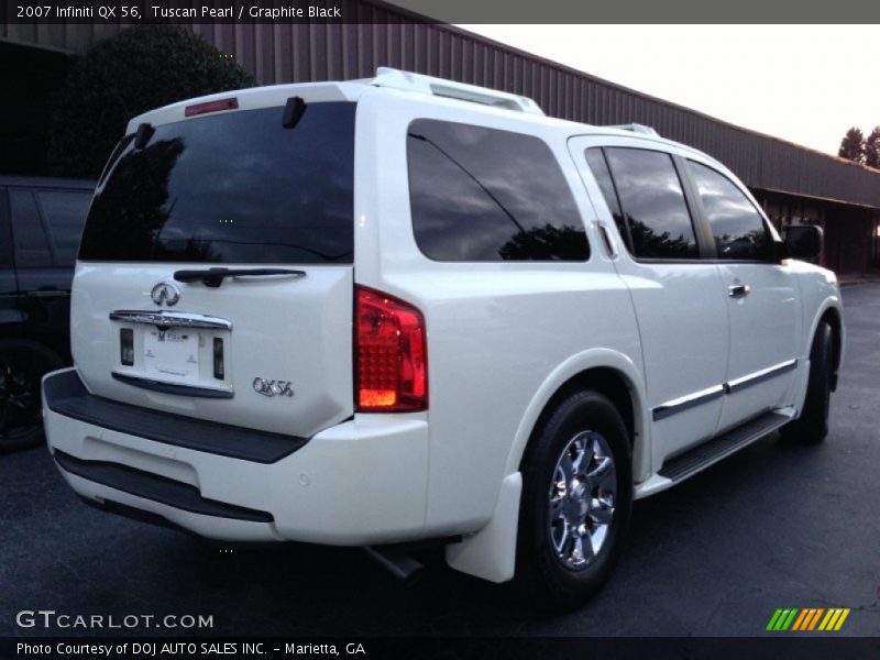 Tuscan Pearl / Graphite Black 2007 Infiniti QX 56