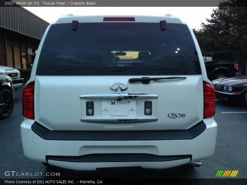 Tuscan Pearl / Graphite Black 2007 Infiniti QX 56