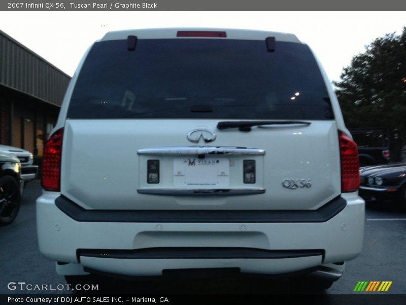 Tuscan Pearl / Graphite Black 2007 Infiniti QX 56