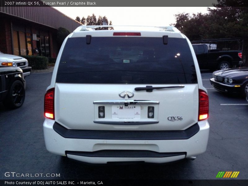 Tuscan Pearl / Graphite Black 2007 Infiniti QX 56