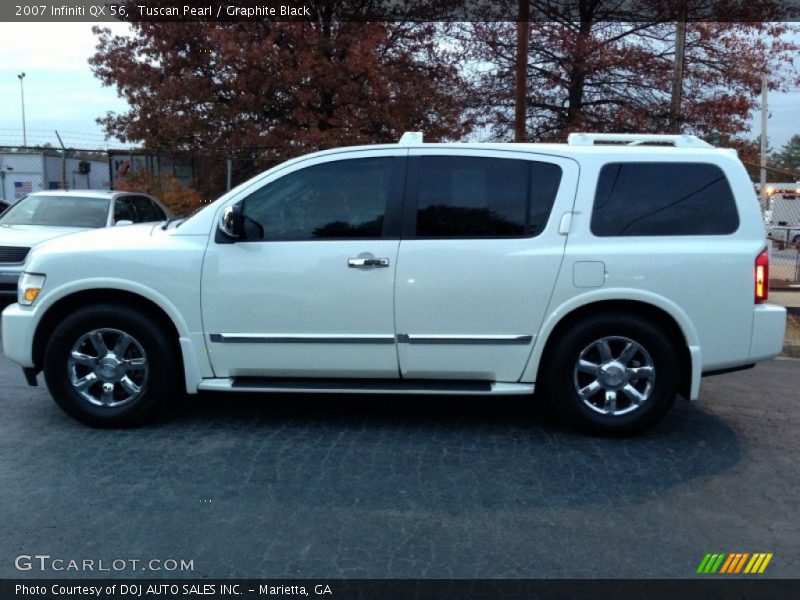Tuscan Pearl / Graphite Black 2007 Infiniti QX 56