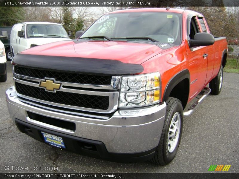 Victory Red / Dark Titanium 2011 Chevrolet Silverado 2500HD Extended Cab 4x4