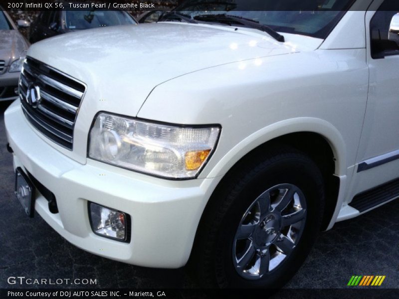 Tuscan Pearl / Graphite Black 2007 Infiniti QX 56