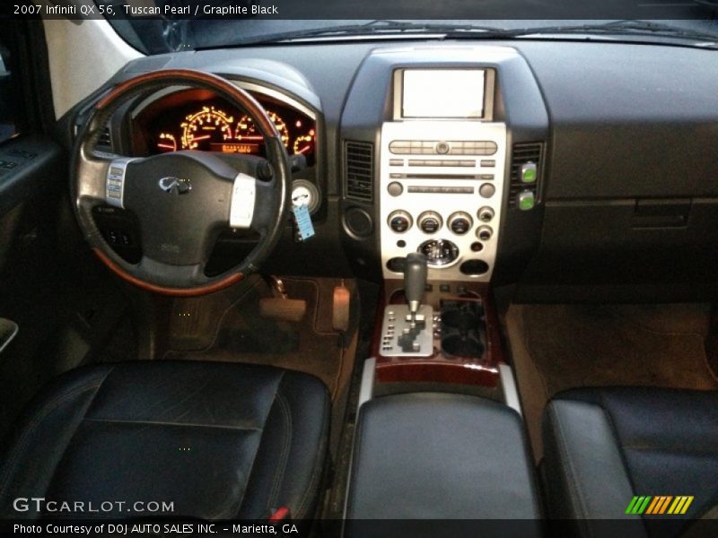 Tuscan Pearl / Graphite Black 2007 Infiniti QX 56