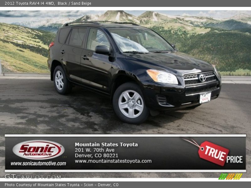 Black / Sand Beige 2012 Toyota RAV4 I4 4WD