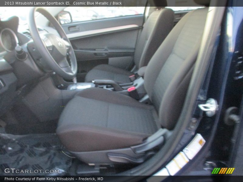 Cosmic Blue Metallic / Black 2013 Mitsubishi Lancer Sportback ES