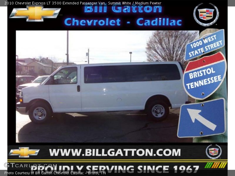 Summit White / Medium Pewter 2010 Chevrolet Express LT 3500 Extended Passenger Van