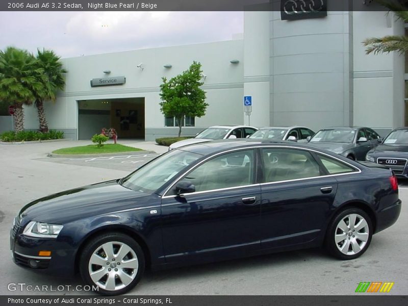 Night Blue Pearl / Beige 2006 Audi A6 3.2 Sedan