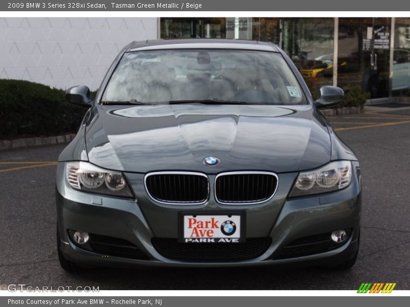 Tasman Green Metallic / Beige 2009 BMW 3 Series 328xi Sedan