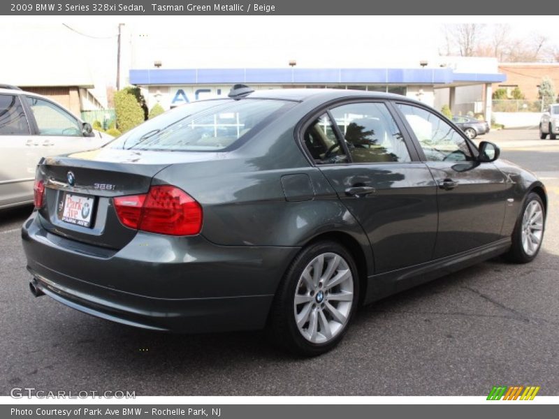Tasman Green Metallic / Beige 2009 BMW 3 Series 328xi Sedan