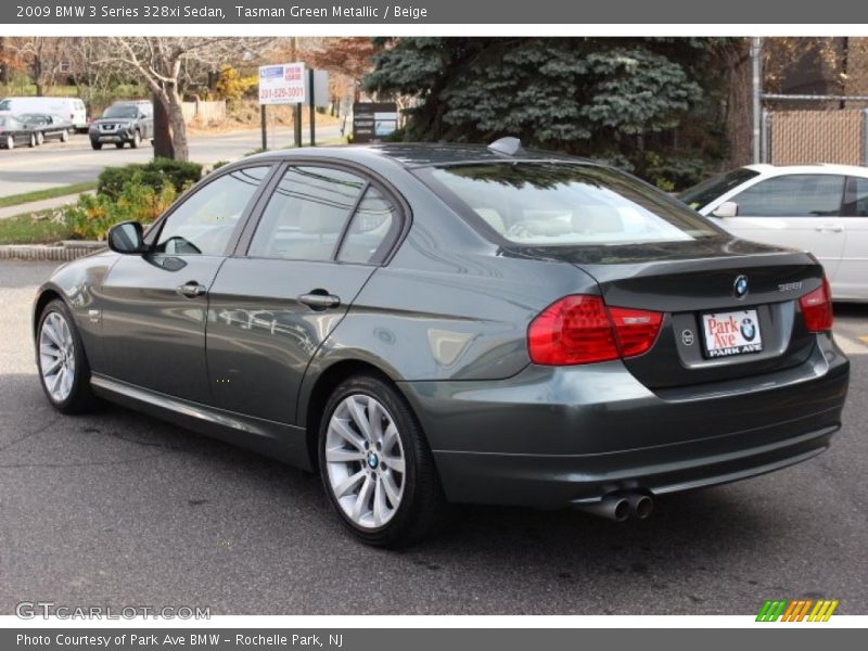 Tasman Green Metallic / Beige 2009 BMW 3 Series 328xi Sedan