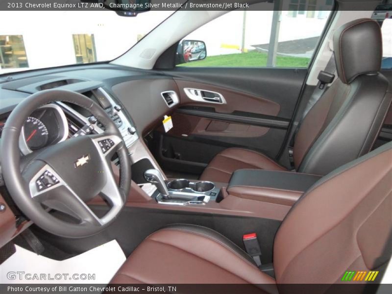 Champagne Silver Metallic / Brownstone/Jet Black 2013 Chevrolet Equinox LTZ AWD