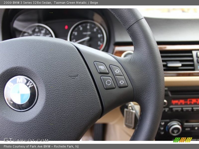 Tasman Green Metallic / Beige 2009 BMW 3 Series 328xi Sedan
