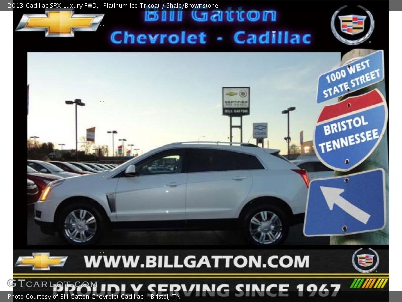 Platinum Ice Tricoat / Shale/Brownstone 2013 Cadillac SRX Luxury FWD