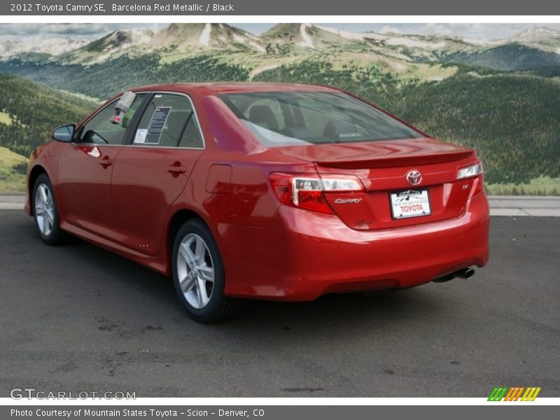 Barcelona Red Metallic / Black 2012 Toyota Camry SE