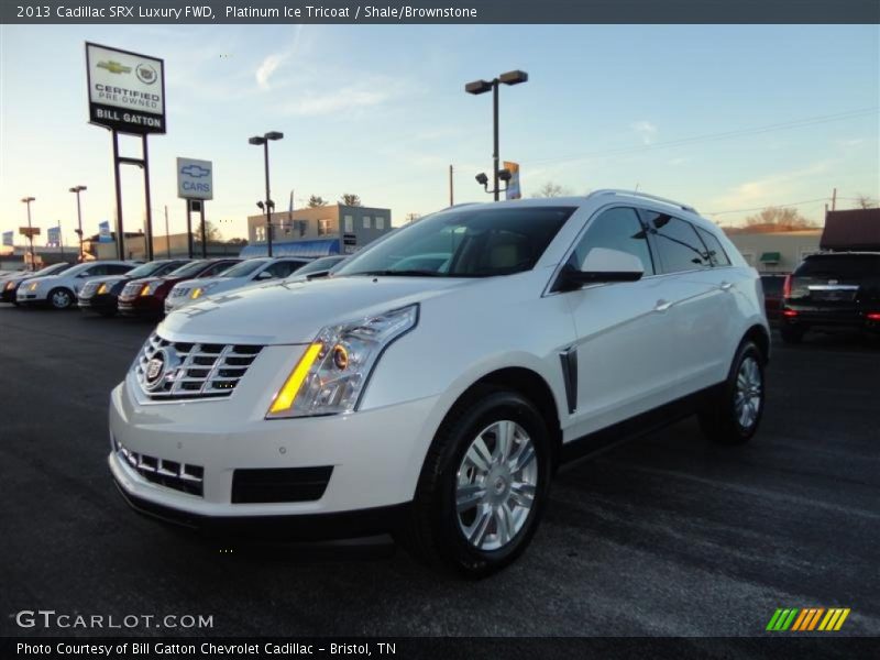 Platinum Ice Tricoat / Shale/Brownstone 2013 Cadillac SRX Luxury FWD