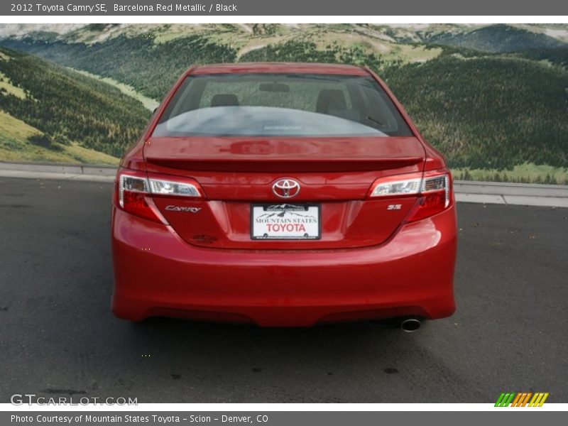 Barcelona Red Metallic / Black 2012 Toyota Camry SE